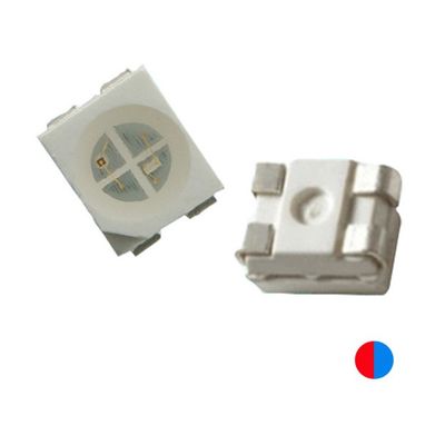 20mA द्वि रंग PLCC4 3528 SMD एलईडी चिप 1.9 मिमी मोटाई लाल और नीला रंग 4 पिन