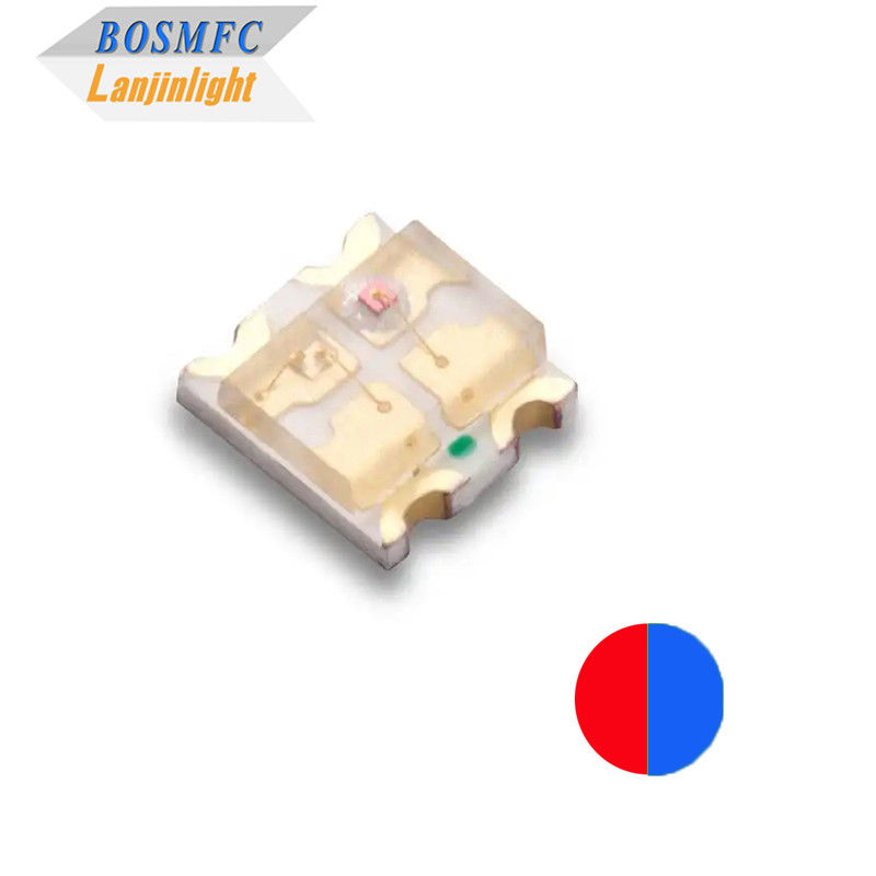 Bi color 0603 SMD led red & blue, Multifunctional 1615 Dual colors चिप एलईडी