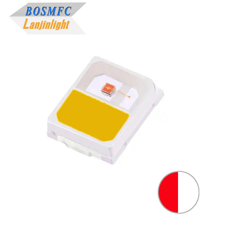 स्थिर 0.2W 2835 SMD एलईडी दोहरी रंग लाल और गर्म सफेद CCT2700-3200K एंटी स्टेटिक ब्राइट एलईडी चिप