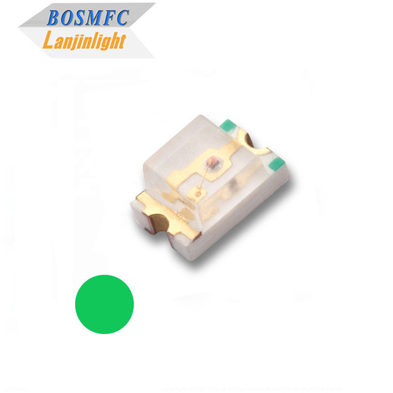 0805 शीर्ष एसएमडी एलईडी डायोड 0.06W 2.8V-3.4V एलईडी लाइट बार के लिए ग्रीन लाइट चिप