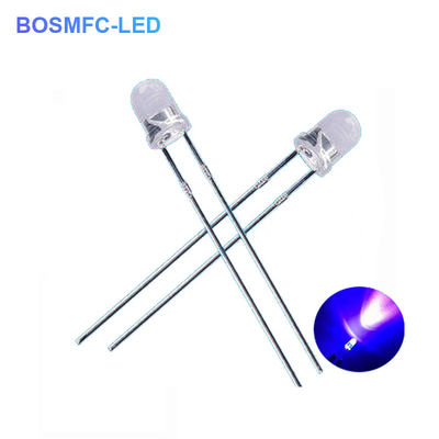 3 मिमी F3 डिप यूवी एलईडी चिप 395nm 405nm नाखून पॉलिश उपचार के लिए छेद के माध्यम से