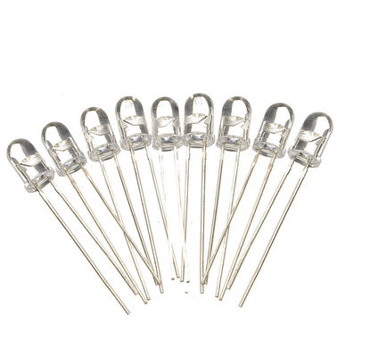 गोल सिर 5 मिमी पराबैंगनी एलईडी 385nm 395nm यूवी प्रकाश मच्छर दीपक के लिए पानी स्पष्ट लेंस