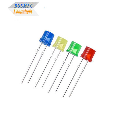 5 मिमी फ्लैट टॉप थ्रू होल एलईडी डिफ्यूज्ड 100 डिग्री देखने का कोण