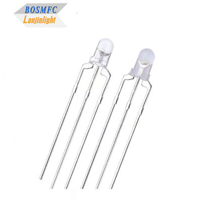 द्वि रंग 3 मिमी एलईडी लाल और नीला कॉमन एनोड और कॉमन कैथोड छेद के माध्यम से एलईडी गर्मी फैलाव