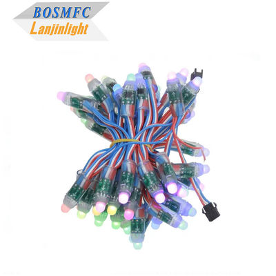 फैक्टरी पूर्ण रंग प्रोग्राम करने योग्य DC5V WS2811 आरजीबी पिक्सेल लाइट स्ट्रिंग वाटरप्रूफ IP68 9 मिमी 12 मिमी एलईडी स्ट्रिंग