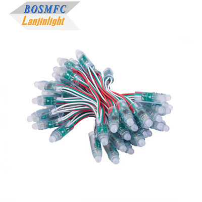 WS2811 डिफ्यूज्ड डिजिटल आरजीबी एलईडी स्ट्रिंग लाइट्स पिक्सेल लाइट 12 मिमी गोल व्यक्तिगत रूप से पता करने योग्य